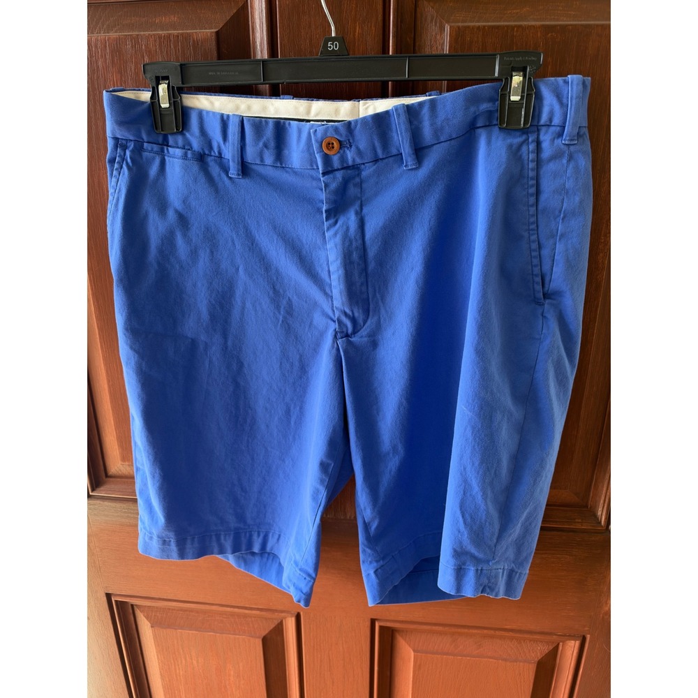 Polo Ralph Lauren Mens Royal Blue Stretch Cotton Twill Chino Golf Shorts Size 34